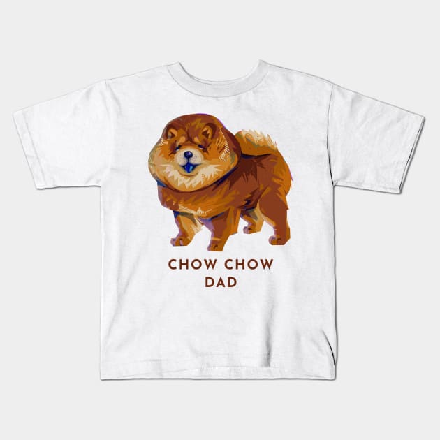 Cute Modern Chow Chow Dog Doggo Puppy - Chow Chow Dad Kids T-Shirt by banditotees